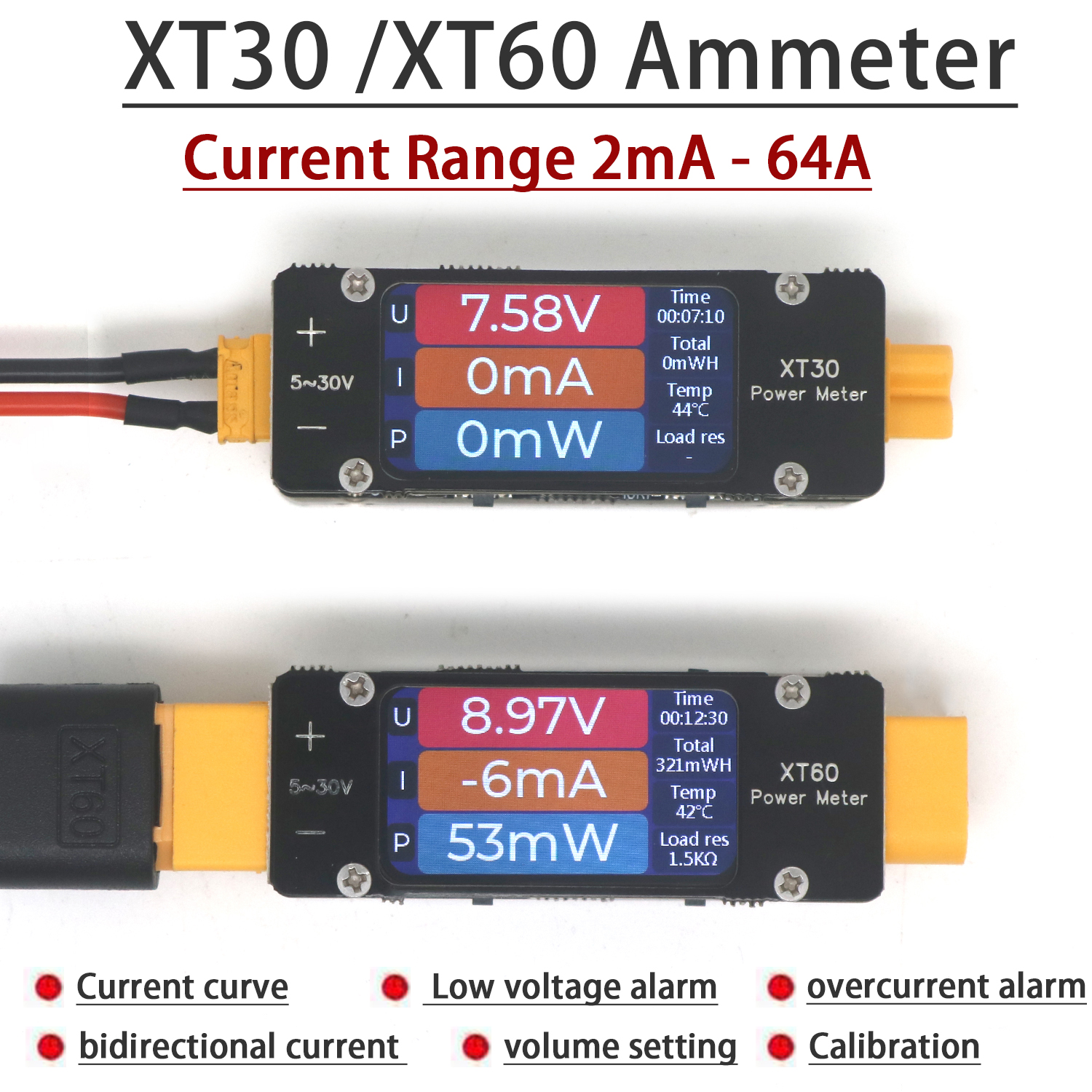 XT30 XT60 Ammeter Power Meter  – Drone Battery High Voltage Bewertung und Preis
