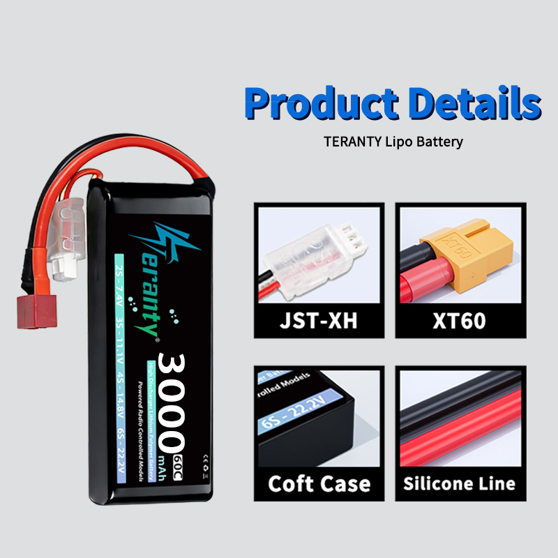 TERANTY 2S 3000mAh Lipo Batter – Drone Battery Connector Bewertung und Preis