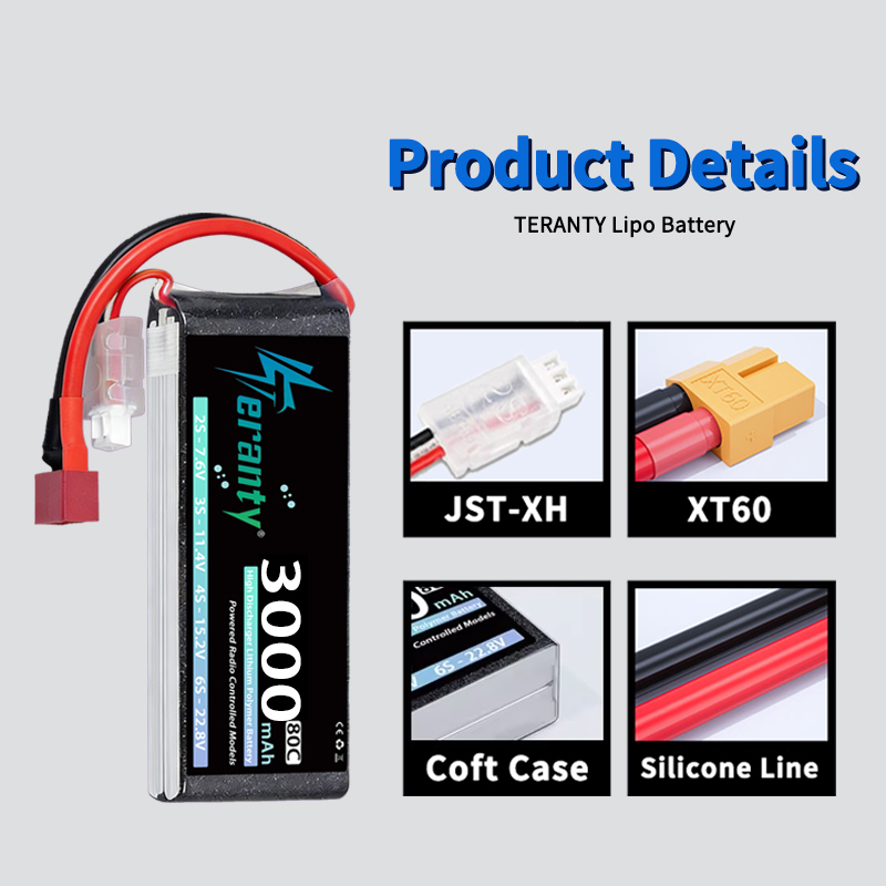 TERANTY 2S 3000mAh Lipo Batter – Drone Battery Connector Bewertung und Preis