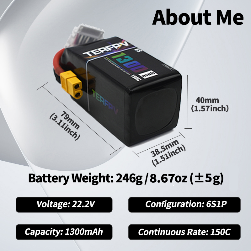 TERFPV Lipo Battery 6S 22.2V 1 – Drone Battery Plate Bewertung und Preis