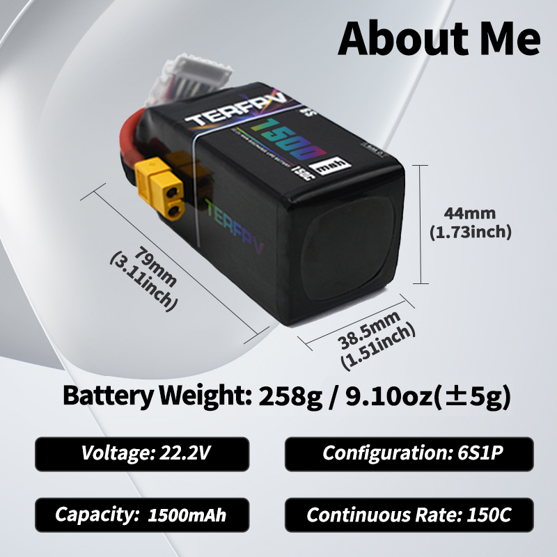 TERFPV Lipo Battery 6S 22.2V 1 – Drone Battery Plate Bewertung und Preis