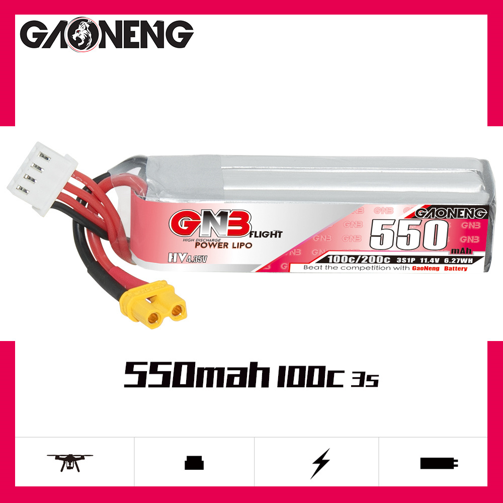 GNB HV 11.4V 550mAh 100C/200C  – Drone Battery Plate Bewertung und Preis
