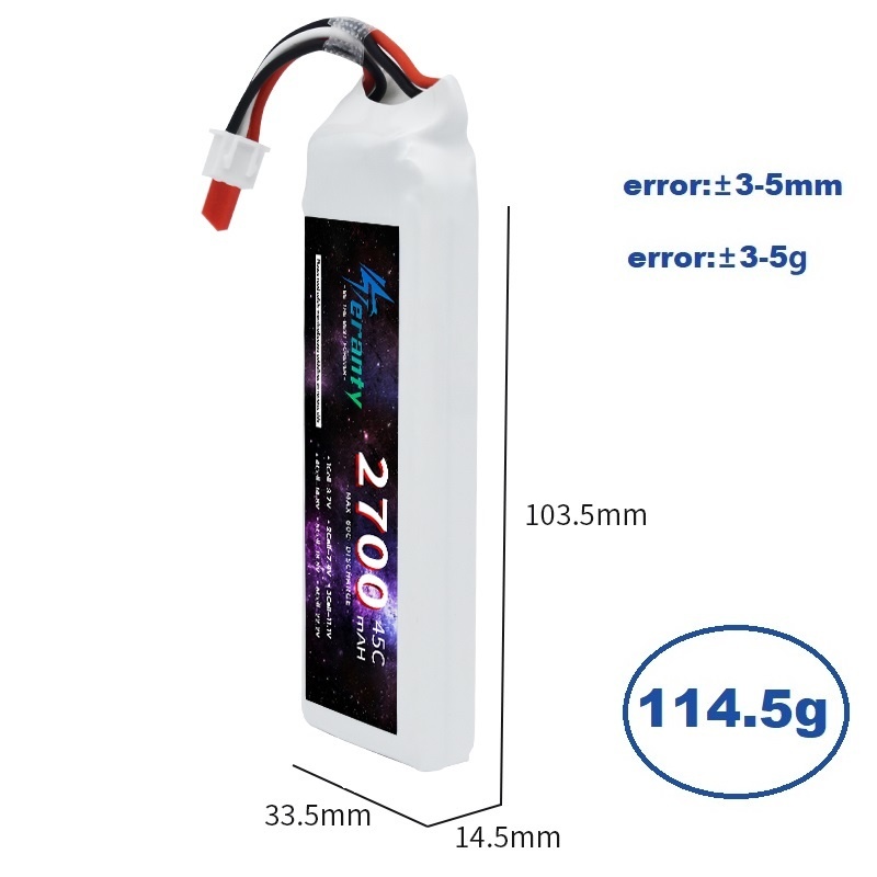 1/3PCS 2S 7.4V Lipo Battery 27 – Drone Battery Connector Bewertung und Preis