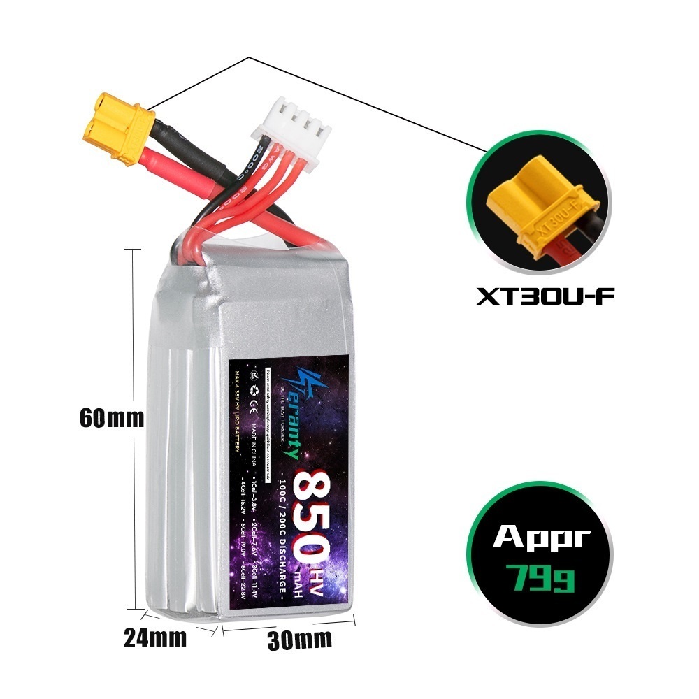 1/2/3PCS TERANTY 3S 11.4V Lipo – Drone Battery Connector Bewertung und Preis